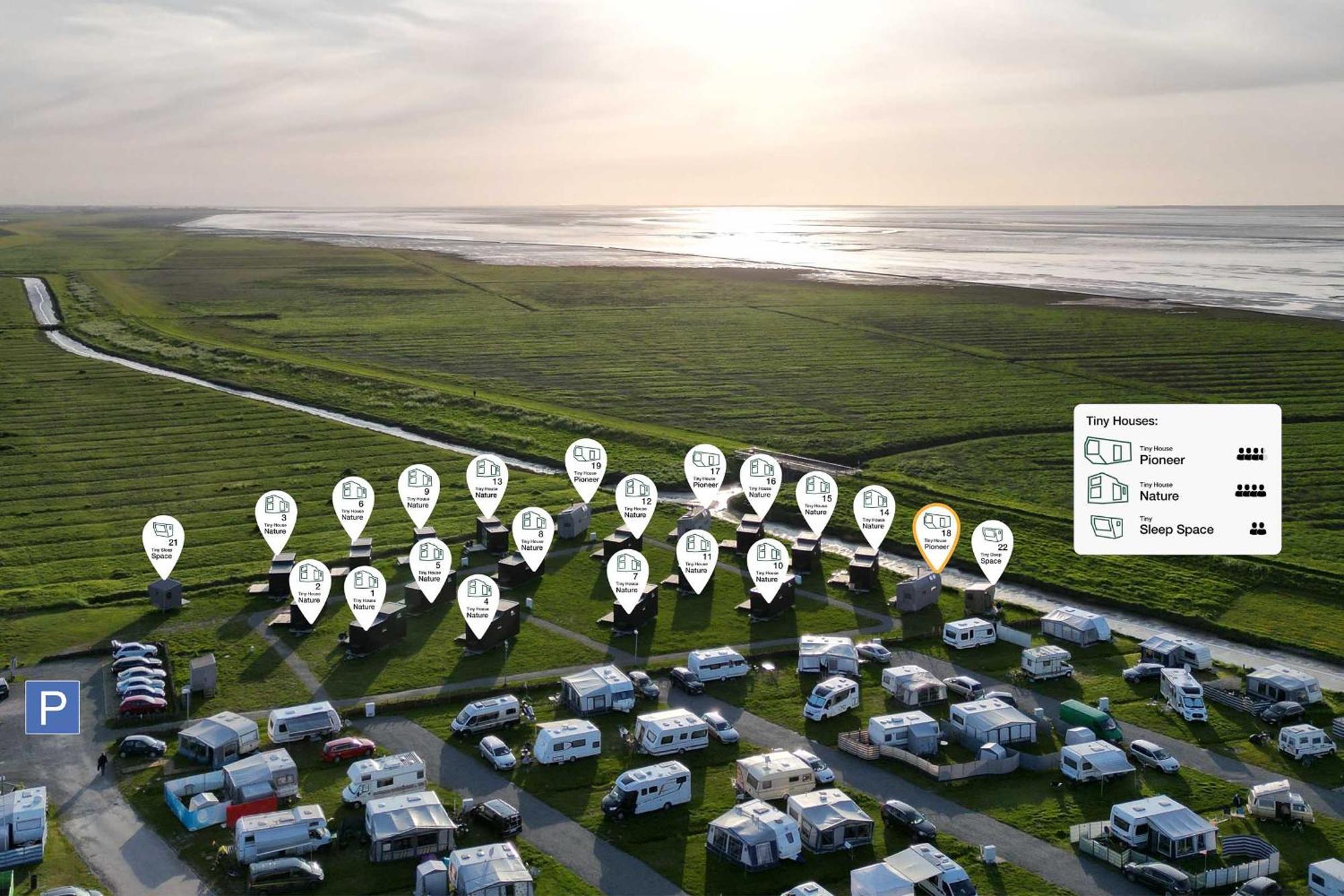 Tiny House Pioneer 18 Zur Meerseite - Green Tiny Village Harlesiel Carolinensiel Esterno foto